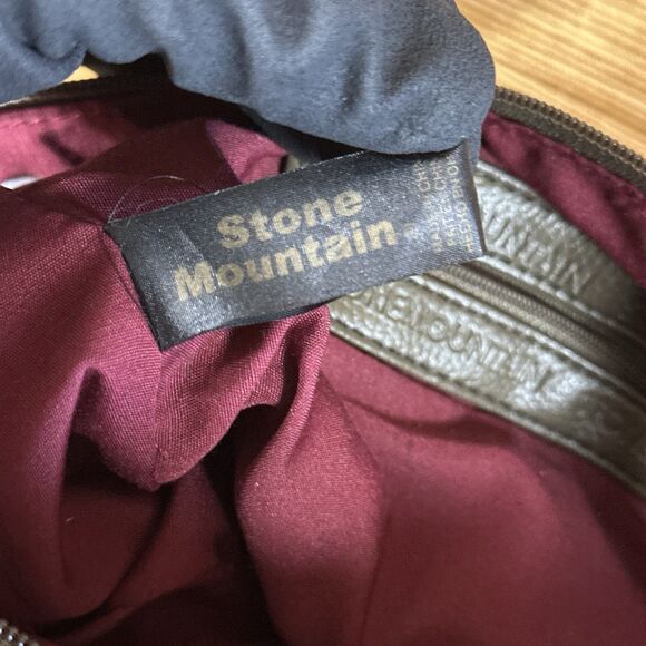 Stone Mountain Hobo Shoulder Bag Green Multiple Compartments Detachable Keychain - Picture 7 of 16